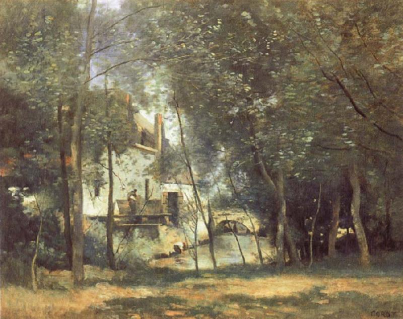 Corot Camille The Mill at Saint-Nicolas-les-Arras Norge oil painting art